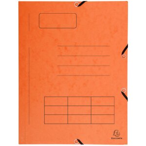 Carpeta con banda elástica, 3 solapas e impresión organizativa de cartón Manila de 355 g, para formato A4, colores surtidos