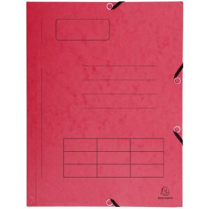 Carpeta con banda elástica, 3 solapas e impresión organizativa de cartón Manila de 355 g, para formato A4, colores surtidos