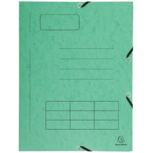 Carpeta con banda elástica, 3 solapas e impresión organizativa de cartón Manila de 355 g, para formato A4, colores surtidos