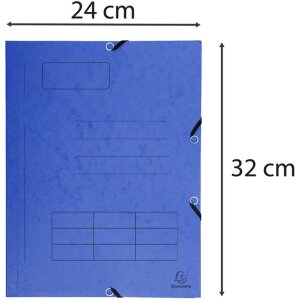 Carpeta con banda elástica, 3 solapas e impresión organizativa de cartón Manila de 355 g, para formato A4, colores surtidos