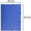 Carpeta con banda elástica, 3 solapas e impresión organizativa de cartón Manila de 355 g, para formato A4, colores surtidos