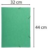 Carpeta con banda elástica y 3 solapas Cartón de Manila 600g Nature Future, para tamaño DIN A3 Verde