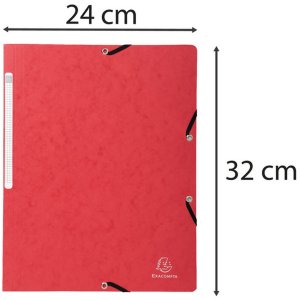 Carpeta esquinera roja para formato A4