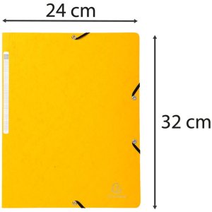 Carpeta esquinera amarilla para formato A4