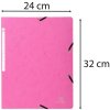 Carpeta esquinera de cartón Manila 400g Nature Future, para formato DIN A4 Fucsia