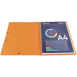Carpeta esquinera de cartón Manila 400g Nature Future, para DIN A4 Naranja