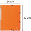 Carpeta esquinera de cartón Manila 400g Nature Future, para DIN A4 Naranja