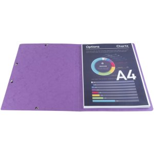 Carpeta esquinera de cartón Manila 400g Nature Future, para formato DIN A4 Morado