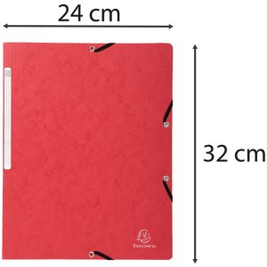 Carpeta esquinera de cartón Manila 355g Nature Future, para formato DIN A4 Rojo