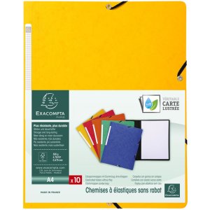 Carpeta esquinera de cartón Manila 355g Nature Future, para tamaño DIN A4 Amarillo