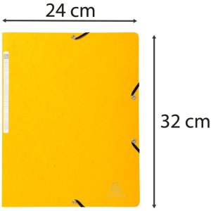 Carpeta esquinera de cartón Manila 355g Nature Future, para tamaño DIN A4 Amarillo