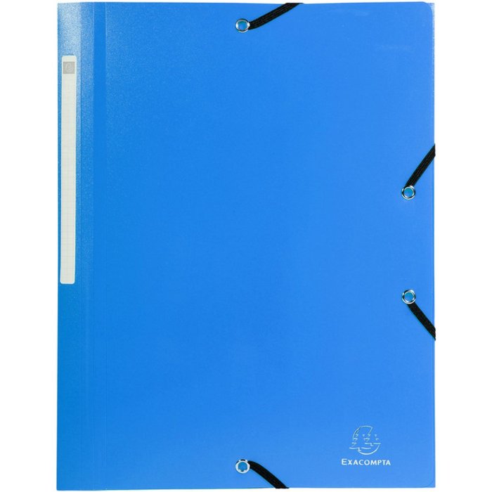 Carpeta Exacompta 55802E DIN A4 Polipropileno azul claro con cierre elástico