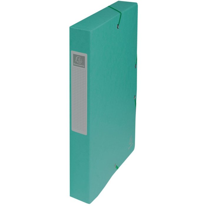 Archivo Caja Exabox Lomo 40mm Etiqueta Manila Cartón Naturaleza Futuro DIN A4 Verde