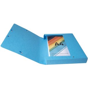 Archivo Caja Exabox Lomo 40mm Etiqueta Manila Cartón Naturaleza Futuro DIN A4 Turquesa