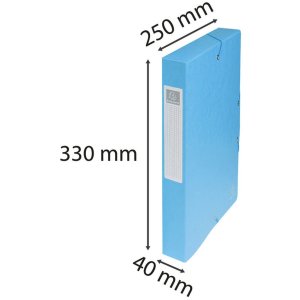 Archivo Caja Exabox Lomo 40mm Etiqueta Manila Cartón Naturaleza Futuro DIN A4 Turquesa