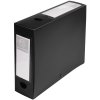 Caja de archivo con pulsador de PP 700µ lomo 80mm opaco, DIN A4 Negro