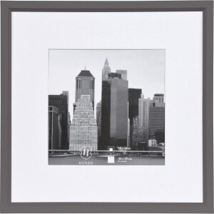 Henzo Marco de plastico METALLICA 30x30 cm gris oscuro...