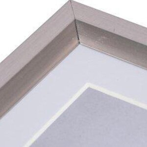 Henzo Marco de plastico METALLICA 30x30 cm gris oscuro con passepartout 18x18 cm