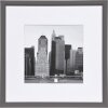 Henzo Marco de plastico METALLICA 30x30 cm gris oscuro con passepartout 18x18 cm