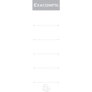 Paquete de 10 etiquetas con reverso de 70 mm, blancas