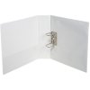 Carpeta de PP resistente de 2,3 mm con 2 anillas y lomo de 80 mm, 2 fundas interior y exterior, cubierta de Krea, para tamaño DIN A4 Blanco