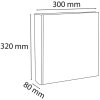 Carpeta de PP resistente de 2,3 mm con 2 anillas y lomo de 80 mm, 2 fundas interior y exterior, cubierta de Krea, para tamaño DIN A4 Blanco