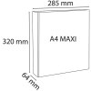 Carpeta de anillas de PP resistente de 2,8 mm con 4 anillas de 40 mm en forma de D, lomo de 67 mm, 2 fundas exteriores y 2 interiores, cubierta de Krea, DIN A4 extra ancho Blanco