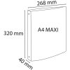 Carpeta de anillas A4 Chromaline Krea Cover 30 mm blanco transparente