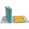 Carpeta de anillas de cartón resistente plastificado PP de 1,8 mm, 2 anillas de 30 mm, lomo de 40 mm, para formato DIN A5 Verde