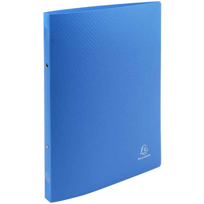 Carpeta de anillas de PP con 2 anillas DIN A4 azul