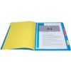 Organizador de cartón Manila 400g grapado con 7 compartimentos y banda elástica, para formato DIN A4 colores surtidos
