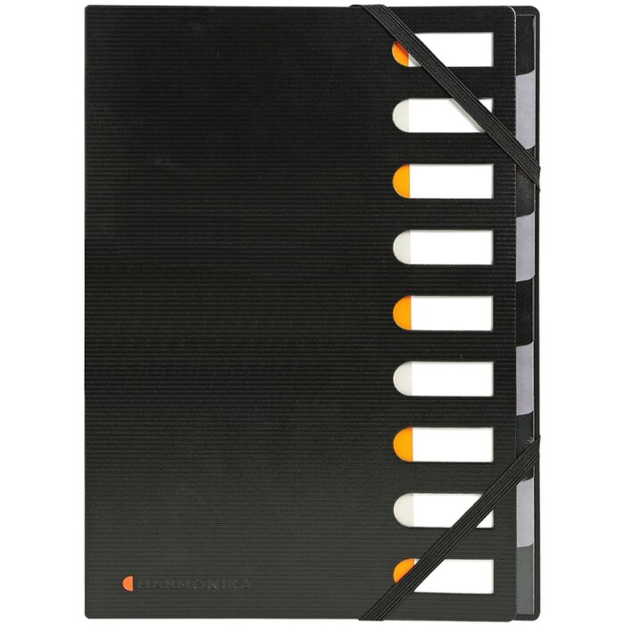 Carpeta HARMONIKA Exactive 9 compartimentos negra