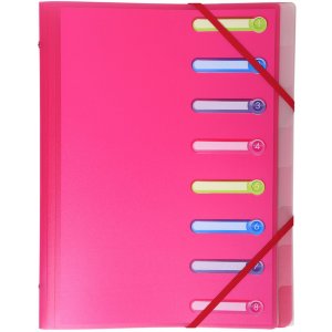 Carpeta esquinera Chromaline con elástico A4 8 compartimentos