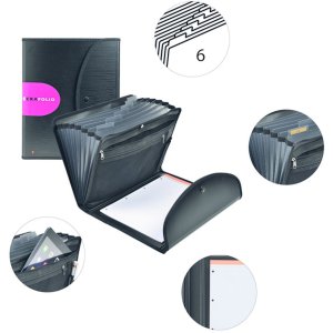 Exacompta Carpeta A4 Exafolio 6 piezas negro