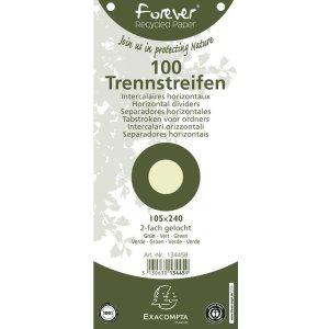 Separador tiras reciclaje 190g verde