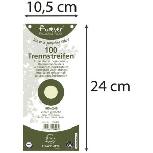 Separador tiras reciclaje 190g verde