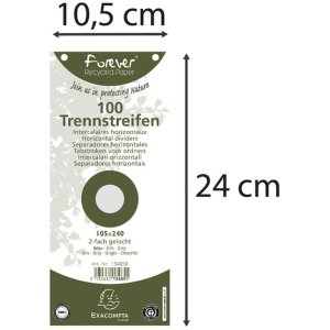 Tiras separadoras reciclaje 190g gris