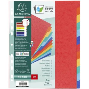Índice A4 XXL Manila de color 12 unid.
