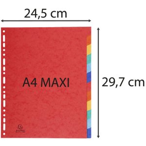 Índice A4 XXL Manila de color 12 unid.