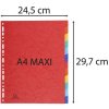 Índice A4 XXL Manila de color 12 unid.