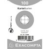 Tarjetas de índice sin perforar, DIN A8 52x74mm, 205g, cuadriculadas Blanco
