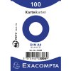 Paquete de 100 fichas sin perforar, DIN A8 55x74mm, 205g, en blanco Blanco