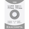 Paquete de 100 fichas sin perforar, DIN A7 74x105mm, 205g, cuadriculadas Blanco