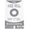 Paquete de 100 fichas sin perforar, DIN A7 74x105mm, 205g, cuadriculadas Blanco
