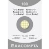 Fichas A7 cuadradas sin perforar 100 unidades amarillo