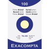 Paquete de 100 fichas sin perforar, DIN A7 74x105mm, 205g, en blanco Amarillo