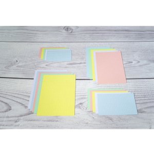 Paquete de 100 fichas sin perforar DIN A6 105x148mm 205g a cuadros blanco