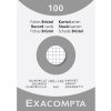 Paquete de 100 fichas sin perforar DIN A6 105x148mm 205g a cuadros blanco