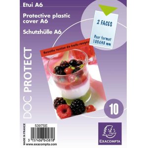 Paquete de 10 fundas protectoras lisas de PVC liso de...