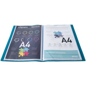 Carpeta A4 10 fundas verde